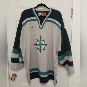 Vintage Seattle Mariners Hockey Style Jersey Men's XXL Nike Team MLB Y2K Rare